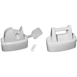 Static Caravan Lever Door Retainer Off White