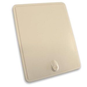 Caravan Shower Access Door and Frame Cream Coin Lock