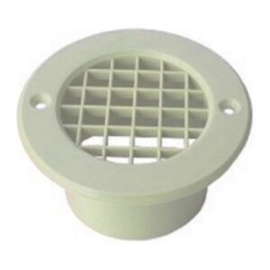 Caravan Floor Vent 75mm Mesh Off White