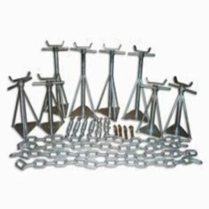 Complete Siting Kit for Concrete Base with 8 Axle Pack - Secure Caravan Installation