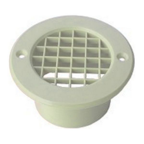 Floor Vent 75mm Mesh Off White