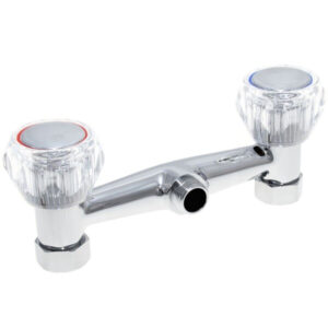 Shower Mixer Taps Acrylic Heads Manual Breech 150mm Centres