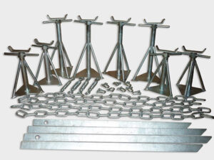 Siting Kits for Shingle Ground 8 Axle Pack Secure Caravan Installation