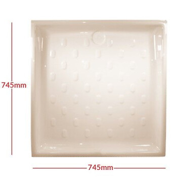 Shower Tray Skin 30'' x 30'' Soft Cream E0996A760