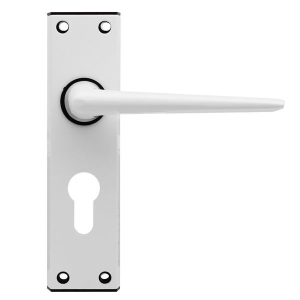Door Handles Ellbee White Eurolock