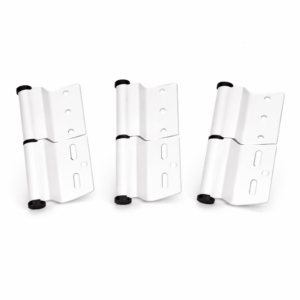 Door Hinge Left Hand White Ellbee Set of 3