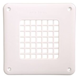 Square Floor Vent with Plastic Mesh 2205sqmm White