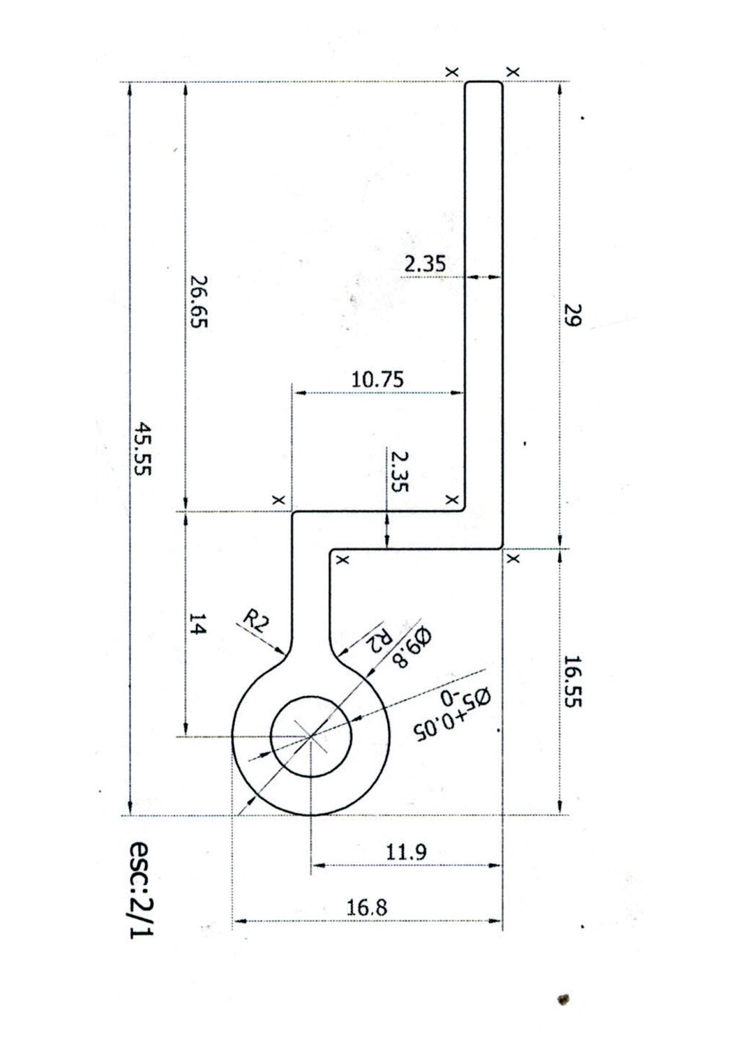 External Door Hinge Left Hand Silver Ellbee - Image 2
