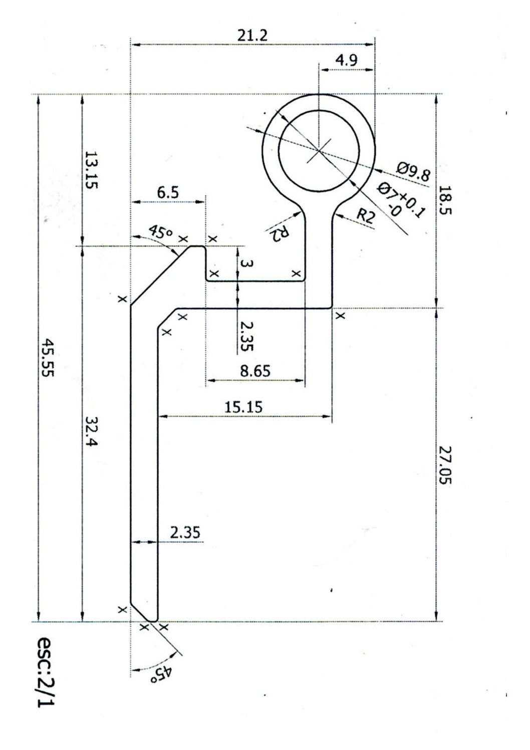 External Door Hinge Left Hand Silver Ellbee - Image 3