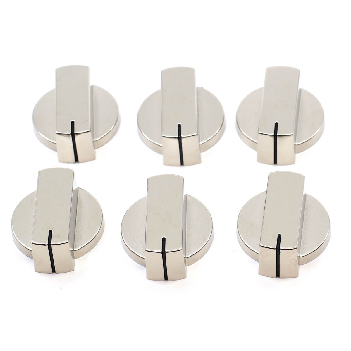 Thetford Straight Knobs Gloss Nickel (Pack of 6)
