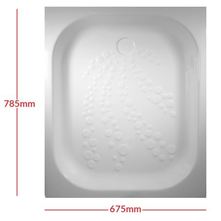 Mini Keswick Shower Skin 675mm x 785mm White