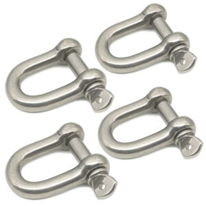 D Shackle with Screw Collar 10mm Pack of 4
